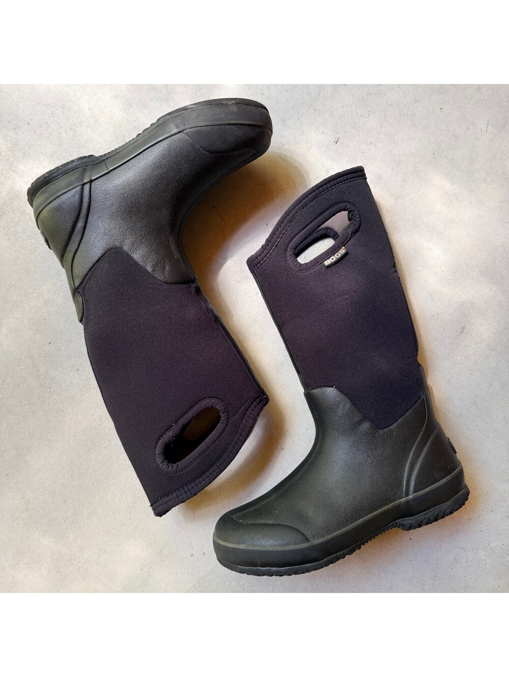 BOGS Women's Classic Tall Black Waterproof Insulated Neoprene Rain Snow Boots